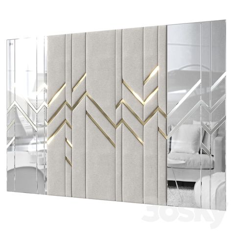 Bed Back Wall Panelling Design, Wall Padding Design, Headboard Design Modern Bedhead, Headboard Panelling, Padded Wall Panels, Wall Cladding Designs, Glass Partition Wall, Bed Headboard Design, Cladding Design