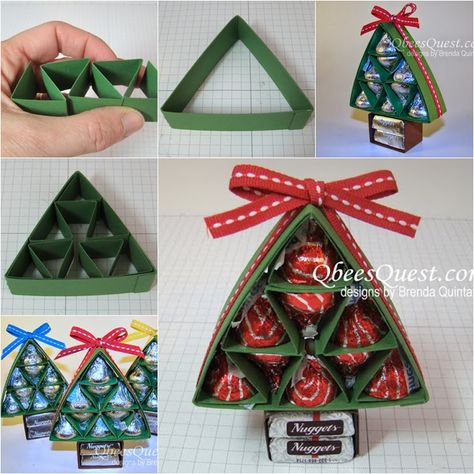 Hershey Kisses Christmas Tree, Chocolate Christmas Tree, Christmas Tree Food, Craft Christmas Gifts, Diy Crafts Christmas, Christmas Tree Pictures, Christmas Tree Gift, Hershey's Kisses, Hershey Kiss