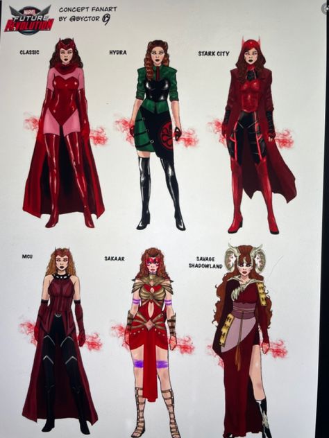 Scarlett Witch Outfit Ideas, Scarlet Witch Comic Outfit, Scarlet Witch Outfit Art, Marvel Witch Oc, Scarlet Witch Concept Art Costume Design, Scarlet Witch Design, Scarlet Witch Costume Design, Scarlet Witch Suit Design, Marvel Outfits Woman