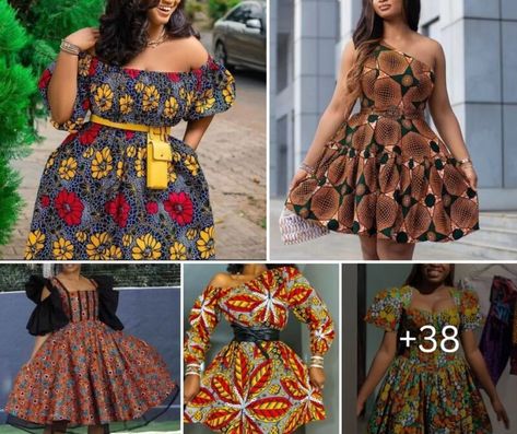 African Short Gown Styles For Ladies - Simple Dresses 2024 Fewfeed Simple African Dress Styles, Simple African Dresses, Dress Styles For Ladies, Ankara Shift Dress, Gown Styles For Ladies, African Dress Styles, Short Gown Styles, Kitenge Designs, Dashiki Dress