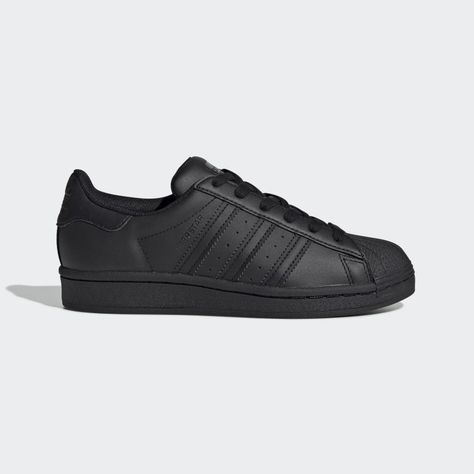 Chaussure Superstar - Noir adidas | adidas France White Shoes Adidas, Black Superstar, Superstar Shoes, Adidas Shoes Superstar, Adidas Design, Superstars Shoes, Baskets Adidas, Black Leather Sneakers, Adidas Original