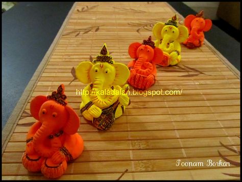 Kala Dalan: Musical Ganesha made using Air Dry Clay Quilling Ganesha, Ganesh Decoration, Clay Ganesha, Clay Air Dry, Golu Dolls, God Ganesh, Dolls Ideas, Clay Model, Ganapati Decoration