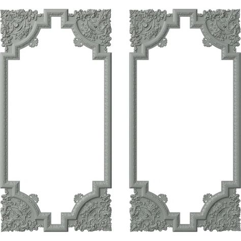 Emery Panel Moulding Kit Installing Wainscoting, Accent Ceiling, Baroque Decor, Wainscoting Panels, Floor Molding, Drapery Designs, Wood Designs, Panel Moulding, Mold Kit