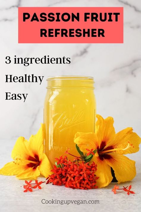 Passion Fruit Refresher, Hawaiian Haupia, Sweet And Sour Drink, Sour Drink, Passion Fruit Syrup, Avo Toast, Healthy Drinks Recipes, Tropical Drink, Shaved Ice