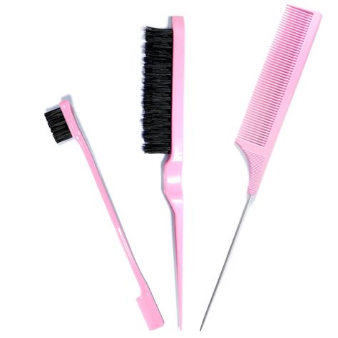 Hair Gel Brush, Gel Brush For Hair, Baby Hair Products, Messy Edges, Edge Brush, Baby Hair Brush, Brush And Comb, Rat Tail Comb, Tail Comb