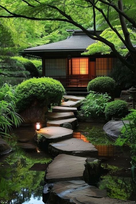 Landscape Ideas Asian Garden Backyard, Japanese Facade, Solarium Room, Japanese Courtyard Garden, Modern Japanese Garden, Best Garden Layout, Japanese Garden Landscape, Garden Layout Ideas, Japanese Style House