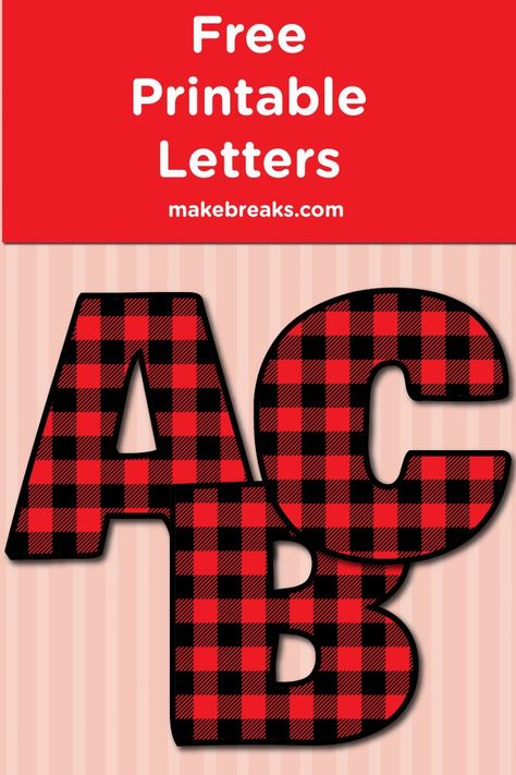 Free Printable Bold Plaid Alphabet - free letters to print. Fabric Letters Pattern Free Printable, Hello Kitty Clipart Free Printable, K4 Classroom, Merry Christmas Font, Clipart Letters, Scrapbook Printables Free, Clip Art Frames Borders, Bubble Letter Fonts, Christmas Fonts Free