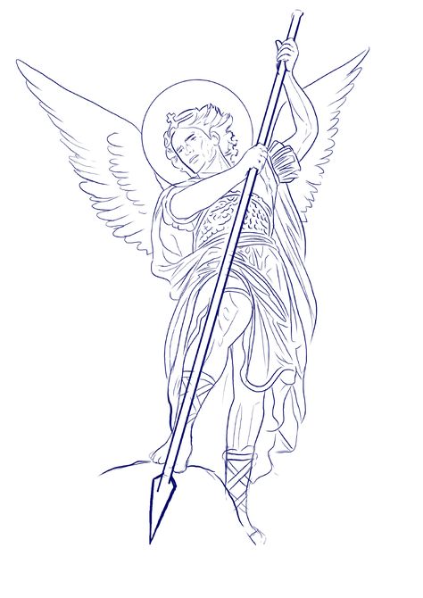 Saint Michael Tattoo Stencil, Guardian Angel Tattoo Stencil, Arch Angel Michael Tattoo, Saint Michael Tattoo Design, Saint Michael Tattoo, Jesus Tattoo Sleeve, Archangel Michael Tattoo, St Michael Tattoo, Michael Tattoo