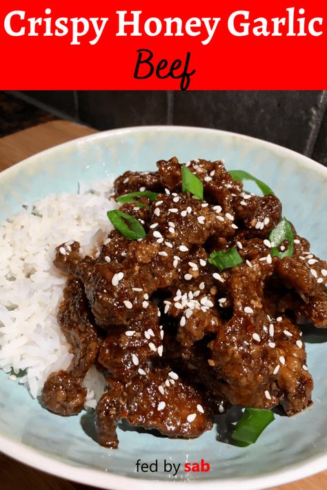 Honey Garlic Beef, Korean Beef Recipes, Bacon Wrapped Pork Tenderloin, Garlic Beef, Bacon Wrapped Pork, Crispy Beef, Tangy Bbq Sauce, Stew Meat Recipes, Chinese Take Out