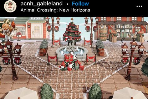 Acnh Christmas Neighborhood, Acnh Christmas Toy Shop, Acnh Christmas Island Entrance, Acnh Christmas Entrance Ideas, Acnh Seasonal Area, Acnh Christmas Entrance, Acnh Circle Neighborhood, Acnh Winter Island Entrance, Acnh Christmas Ideas