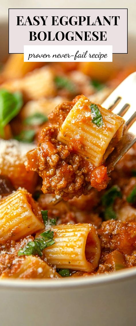 Image for Easy Eggplant Bolognese Eggplant Bread, Baby Eggplant Recipes, Eggplant Bolognese, Sneak In Veggies, Easy Eggplant, Baby Eggplant, Bolognese Recipe, Cozy Dinner, Pasta Casserole