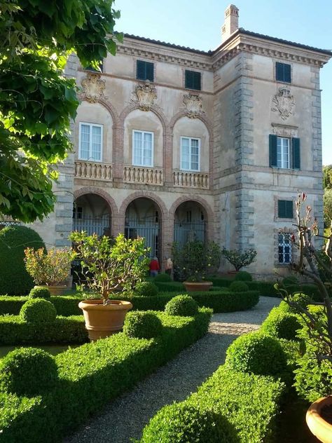 Villa Cetinale, Tuscany is a one-of-a-kind property, built in 1681 and situated conveniently between the Tuscan villages of Volterra and San Gimignano. The Villa Cetinale, Tuscany Home, Italian Cypress, Italy Villa, Roman Villa, Tuscany Villa, Italian Garden, Italian Villa, Baroque Architecture