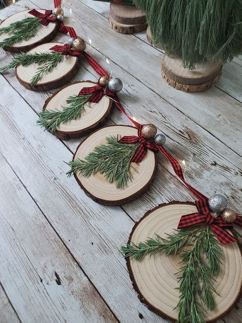 Love Crafted Decor Wood Slice Garland, Juniper Wood, Love Craft, Wood Slices, Add Ons, Christmas Garland, Happy Saturday, Wood, Christmas