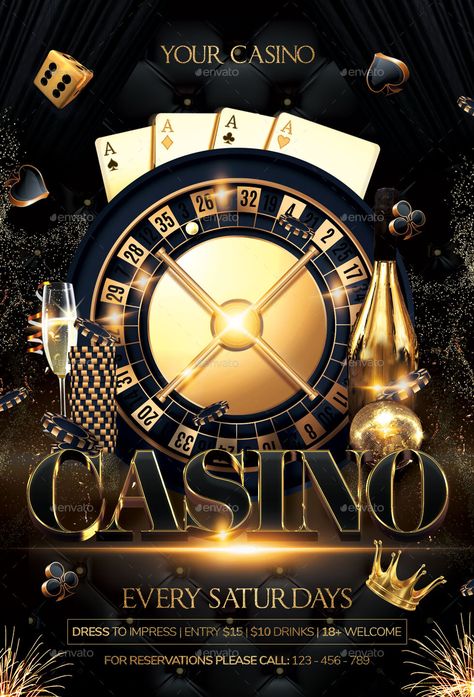 Casino Flyer Preview - GraphicRiver Casino Poster, Poster Template Free, Casino Night, Poster Template, Flyer Template, Casino, I Hope