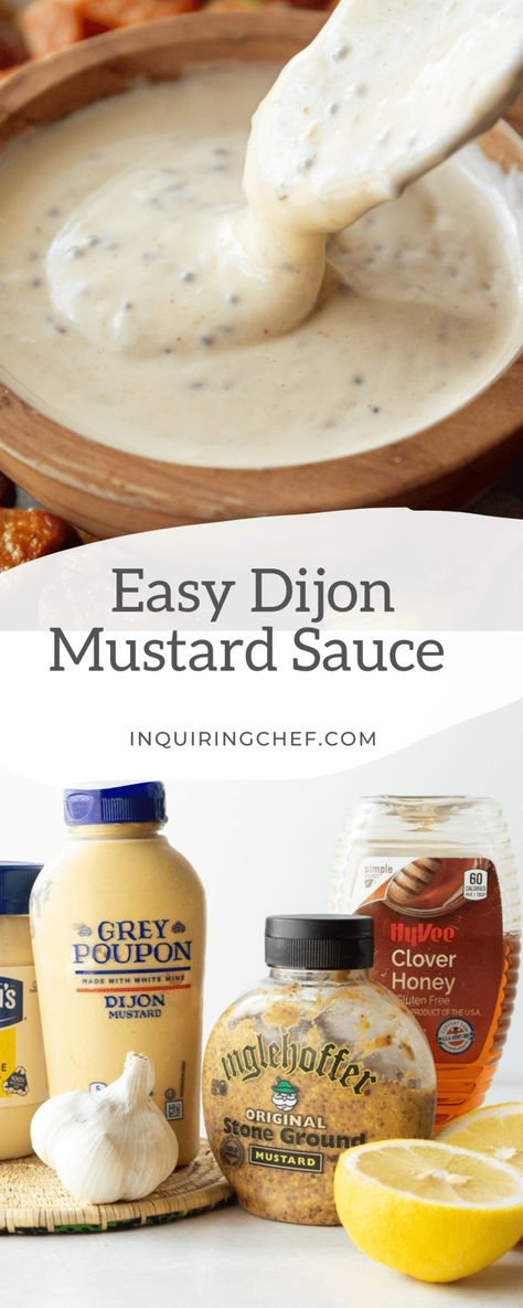 Dijonaise Sauce Recipe, Mustard Sauce For Salmon, Mustard Sauce For Pork, Mustard Sauce For Chicken, Pork Chop Sauce, Dijon Cream Sauce, Ham Sauce, Dijon Mustard Sauce, Mustard Cream Sauce