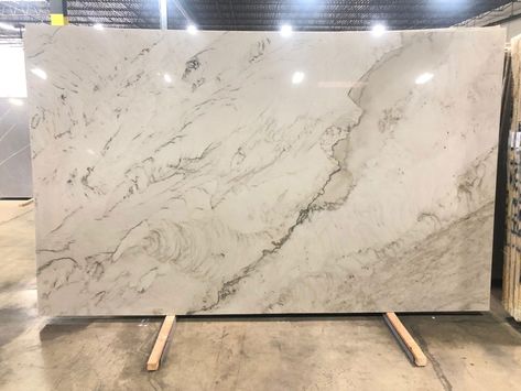 calacatta-taupe-slab Brazilian Quartzite, Silver Cloud Granite Countertops, Calacatta Quartzite, White Granite Countertops, Quartz Kitchen Countertops, Quartzite Countertops, Quartz Kitchen, Granite Countertops Kitchen, White Granite