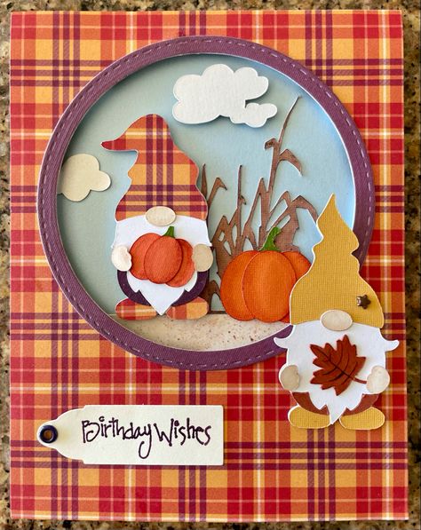 Gnome Cards Handmade Thanksgiving, Fall Gnome Cards Handmade, Gnome Thanksgiving Cards, Stampin Up Gnome Dies, Gnome Halloween Cards, Su Kindest Gnomes Cards, Kindest Gnomes Stampin Up Cards, Kindness Gnomes, Friendly Gnomes