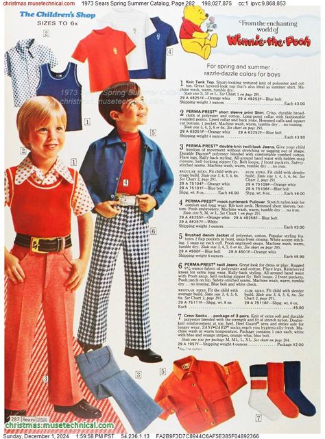 1973 Sears Spring Summer Catalog, Page 282 - Catalogs & Wishbooks 80s Catalog, Coloring For Boys, Childrens Shop, Razzle Dazzle, Layer Top, Turtle Neck, Stripes, Spring Summer, Knitting