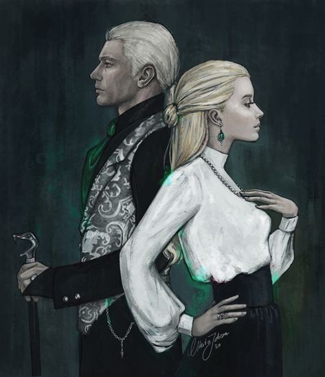 Lucius And Narcissa, Harry Potter Fanları, Narcissa Malfoy, Malfoy Family, Draco Malfoy Fanart, Tapeta Harry Potter, Harry Potter Illustrations, Lucius Malfoy, Desenhos Harry Potter