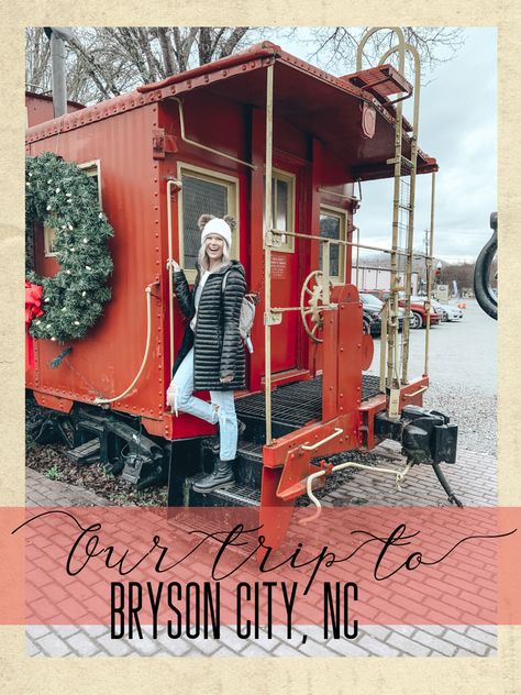 Sharing all of the details of our trip to Bryson City on the blog! Things To Do In Bryson City Nc, North Carolina Winter, Bryson City North Carolina, Bryson City Nc, North Carolina Travel, Bryson City, City Family, Holiday Trip, Christmas Travel