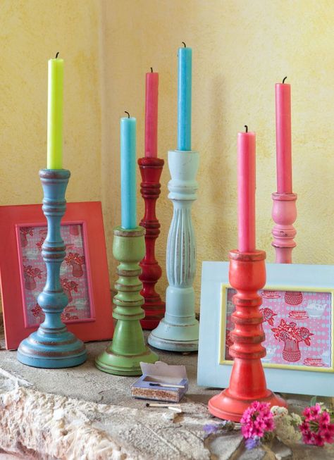 Cake Plates Diy, Painted Candle Holders, Wooden Candlesticks, Painted Candlesticks, Wooden Candle Sticks, Spring Equinox, Candles Crafts, Sweet Candy, Download Free Images