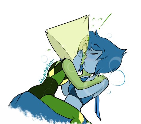 Oh will you just kiss already? | Steven Universe | Know Your Meme Steven Universe Peridot, Steven Universe Lapidot, Steven Universe Ships, Steven Universe Lapis, Lapis And Peridot, Peridot Steven Universe, Steven Universe Characters, Steven Universe Comic, Steven Universe Gem