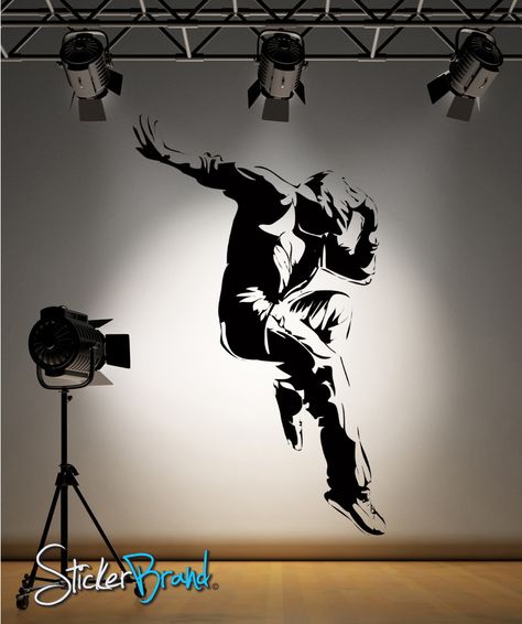 Vinyl Wall Decal Sticker HipHop Dancer #AC174 Dance Wall Decal, Hiphop Dancer, Dance Studio Design, Morden Art, Snake Painting, Vinyl Wall Art Decals, Dance Photos, Break Dance, Wall Decal Sticker