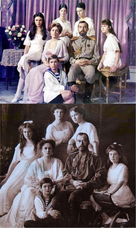 Great moments in historically inaccurate film costumes: The 1971 film Nicholas and Alexandra made the Romanovs look like the Bradys. Nicholas And Alexandra 1971, The Romanov Sisters, Romanoff Family, Nicholas And Alexandra, Romanovs Family, Anastasia Cosplay, Disney Anastasia, Anastacia Disney, Sisters Movie