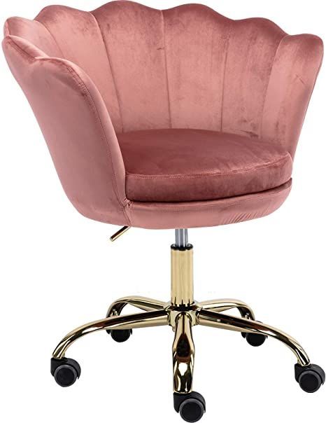 Tufted Desk Chair, Pink Desk Chair, Living Room Vanity, Swivel Desk Chair, Swivel Desk, Swivel Chair Desk, Best Office Chair, Home Office Chair, Study Ideas