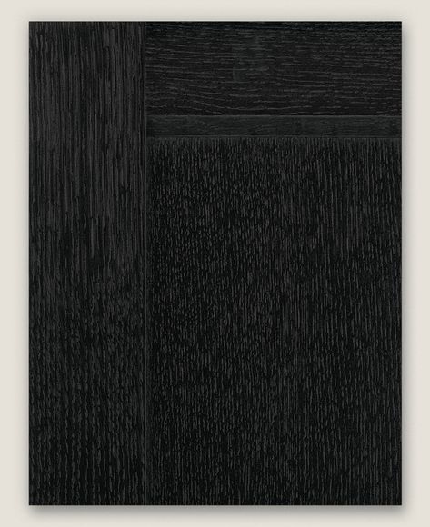 Black Wood Cabinet, Black Stained Oak Cabinets, Black Stained Kitchen Cabinets, Cabinet Stains, Cabinetry Details, Stained Wood Cabinets, White Oak Cabinets, Glass Pocket Door, Stained Kitchen Cabinets