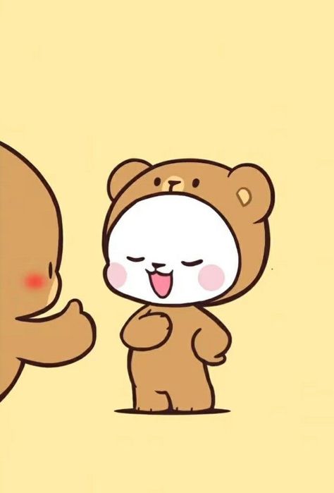 Milk And Mocha Ipad Wallpaper, Brown And White Bear Couple, Milk And Mocha Bear Kiss, Mochi And Milk Bear, Milky And Mocha, Mocha And Milk Bear, Mocha And Milk, Cute Bear Couple, Milk And Mocha Bear