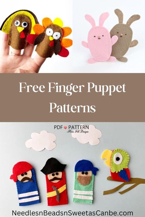 Felt craft are one of the best crafts you can make, especially if you can use a free pattern. Here are 11 great free finger puppet patterns. Finger Felt Puppets, Felt Finger Puppet Patterns Templates Free, Free Felt Finger Puppet Patterns, Hand Puppet Patterns Free Templates, Finger Puppet Patterns Free, Free Finger Puppet Patterns, Puppet Patterns Free Templates, Felt Finger Puppets Free Pattern, Felt Finger Puppet Patterns