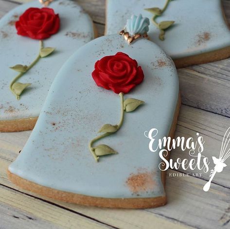 Beauty And The Beast Cookies, Cookie Themes, Disney Baking, Princess Cookies, Rocket Ships, Disney Cookies, Cookies Theme, Beauty And The Beast Party, Ballerina Cakes