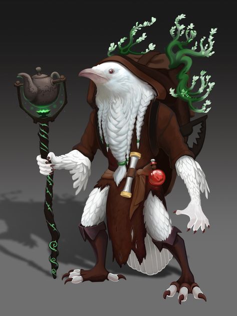 Pathfinder 2e Character Art, Kenku Artificer, Pathfinder Character Art, Dnd Characters Art, Fantasy Races Concept, Kenku Dnd, Dnd Kenku, Dungeons And Dragons Races, Pathfinder Character