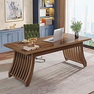 Large Wood Desk, Office Executive, Modern Home Office Desk, Brown Rooms, Wood Computer Desk, Home Office Table, Office Computer Desk, Large Desk, Desk Office