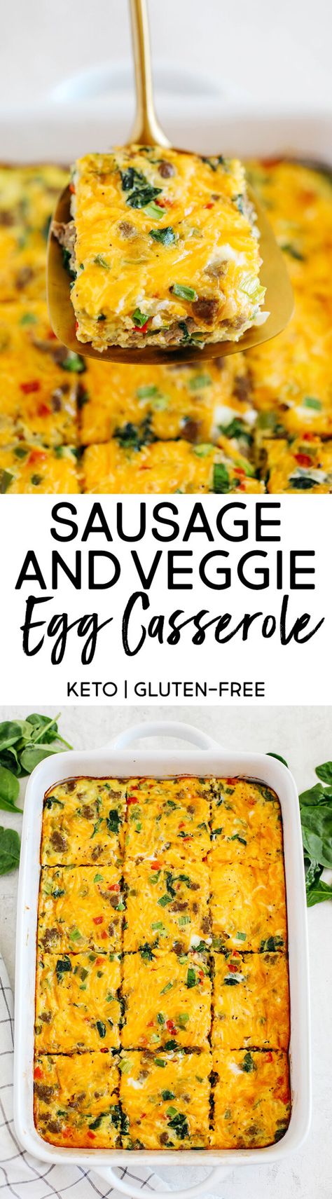 Veggie Egg Casserole, Egg And Veggie Casserole, Sausage Egg Casserole, Delicious Smoothie Recipes, Veggie Casserole, Veggie Breakfast, Egg Casserole, Sauteed Veggies, Sausage And Egg