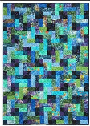 Quilt Pattern - Designs to Share with You - Rock 'N' Pop Gems Watercolor Quilt, Modern Quilt Blocks, Landscape Art Quilts, Jelly Roll Quilt Patterns, Batik Quilts, Flower Quilts, Bed Quilt, Sampler Quilts, Placemats Patterns