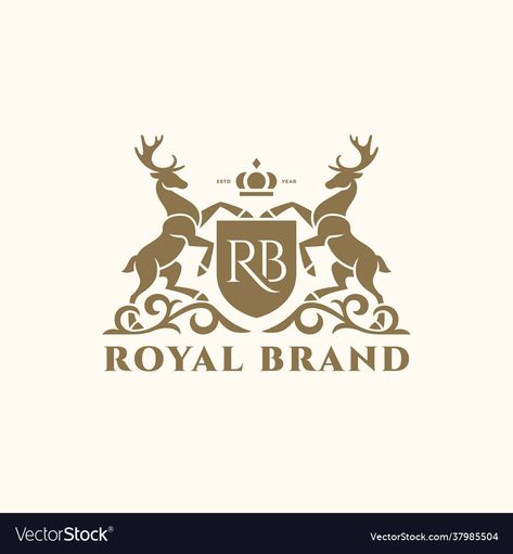 Deer Design Logo, Heraldic Logo, Deer Vector, Law Logo, Deer Design, Badge Logo, Logo Design Template, Design Template, High Res