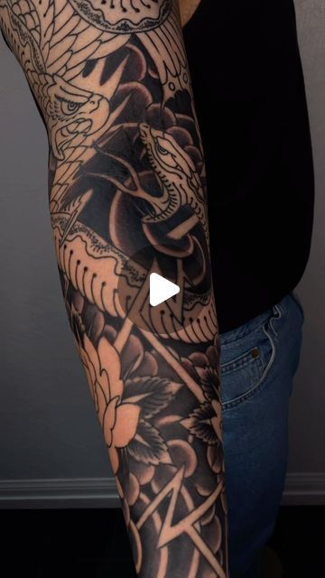 🕉 on Instagram: "Second session on jhanick’s eagle vs snake sleeve , thank you again for making the drive from AZ to come get tattooed man!  . Made with love @twocoinsco 📿" Eagle Vs Snake Tattoo, Snake Tattoo Men, Eagle Tattoo Men, Eagle Vs Snake, Snake Sleeve, Tattooed Man, Crow Tattoo, Eagle Tattoo, Snake Tattoo