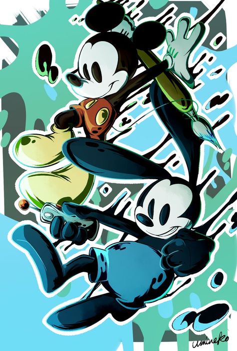 Epic Mickey by umineko3234 Epic Mickey Wallpaper, Epic Mickey Fanart, Mickey Mouse Fanart, Light Camera Action, Epic Mickey 2, Disney Epic Mickey, Epic Mickey, Oswald The Lucky Rabbit, Mickey Mouse Art