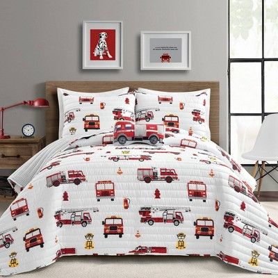 Read reviews and buy Make A Wish Fire Truck Bedding COllection - Lush Décor at Target. Choose from contactless Same Day Delivery, Drive Up and more. Fireman Bedroom, Fire Truck Bedroom, Firefighter Room, Truck Quilt, Truck Bedroom, Truck Room, Fire Hydrants, Childrens Bedroom Decor, Toddler Bed Set