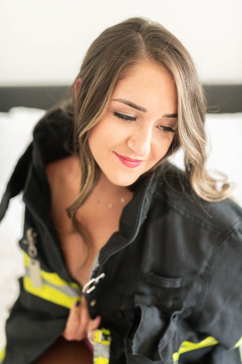 #boudior #firefightergifts #firefighterboyfriend #birthdaygiftideasforboyfriend Firefighter Bodiour, Firefighter Bouidor Photography, Firefighter Boyfriend, Fire Photos, Fire Photo, Bouidor Photography, Fire Wife, Female Firefighter, Firefighter Gifts