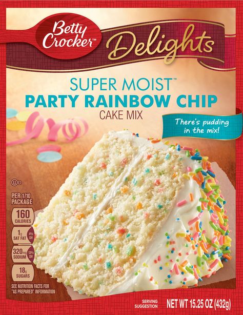 Be Afraid — Very Afraid — For This Betty Crocker Recall Rainbow Chip Cake, Rainbow Chip Frosting, Betty Crocker Cake Mix, Betty Crocker Cake, Cupcake Mix, Baking Mixes, Cake Mix Recipes, Cake Mix Cookies, Cake Images