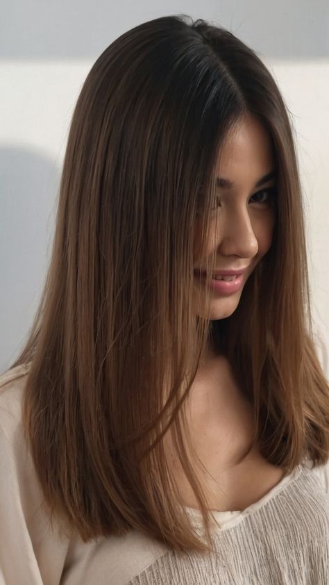 Discover a variety of stylish straight hairstyles - long cute elegant short simple easy natural medium length sleek fancy and more Get inspired by simple yet elegant ideas to elevate your look Lowlights For Brunettes Straight Hair, Style Straight Hair, Haircuts For Medium Length Hair Straight, Sleek Straight Hairstyles, Medium Length Hair Straight, Brown Straight Hair, Haircuts For Medium Length Hair, Straight Hair Cuts, Haircuts For Medium Hair