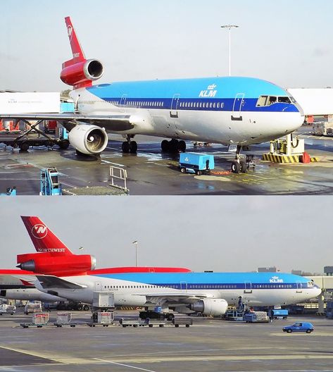 Paul Spijkers | Northwest Airlines DC-10-30 registered N237NW was painted in this mixed Northwest / KLM livery to celebrate their alliance. Pictured here… | Instagram Klm Airlines, Bus Advertising, Amsterdam Airport Schiphol, Schiphol Airport, Northwest Airlines, Minneapolis St Paul, Klm Royal Dutch Airlines, Dc 10, Craft Photography