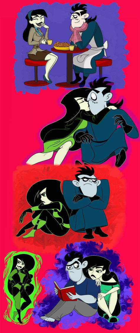 Drakken Kim Possible, Dr Drakken X Shego, Sheego And Drakken, Shego X Draken, Sheego Kim Possible, Shego And Drakken, 90s Drawings, Drakken And Shego, Dr Drakken