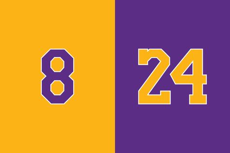 8 Number Logo, Kobe Bryant Number 8, Kobe Bryant Embroidery Design, 3x3 Basketball Logo Design, Lakers Graphic Design, Kobe Bryant And Gigi, Lakers Colors, Skateboard Wall, Number Logo