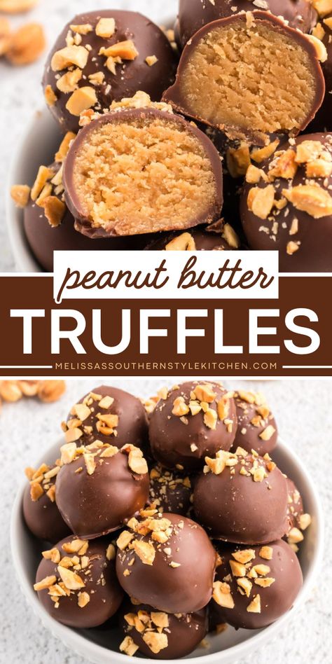 These soft and fluffy Peanut Butter Truffles combine the creamy, nutty flavor of peanut butter with the delicious crunch of nutter butter cookie crumbs, all enveloped in a warm chocolate coating. These easy no bake truffles are creamy, rich, and certain to satisfy a sweet craving making them ideal for any occasion. Peanut Butter Brownie Cookie Recipes, Easy Truffles No Bake, Snickers Truffles, Nutter Butter Recipes, Nutter Butter Dessert, Making Truffles, Nutter Butter Truffles, Truffle Cookie, Truffle Dessert