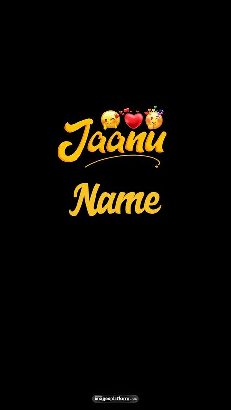 Personalize your mobile with love! unique mobile wallpapers featuring the name 'Jaanu' in cute love emoji. Jaanu Name Wallpaper, Cute Love Emoji, Love Emoji, Emoji Texts, Happy Pongal, Logo Design Video, Instagram Grid, Happy Friendship, Happy Friendship Day