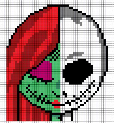 Nightmare Before Christmas C2c Pattern, Jack And Sally Perler Bead Pattern, Jack And Sally Pixel Art, Pixel Art The Nightmare Before Christmas, Pixel Art Nightmare Before Christmas, Nightmare Before Christmas Perler Bead Patterns, Nightmare Before Christmas Pixel, Nightmare Before Christmas Pixel Art, Nightmare Before Christmas Perler Beads